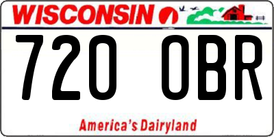 WI license plate 720OBR