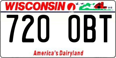 WI license plate 720OBT