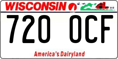 WI license plate 720OCF