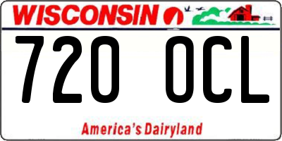 WI license plate 720OCL