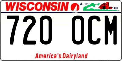 WI license plate 720OCM
