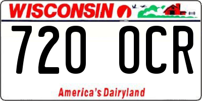 WI license plate 720OCR