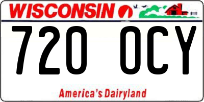 WI license plate 720OCY
