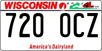 WI license plate 720OCZ
