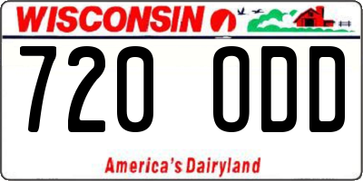 WI license plate 720ODD