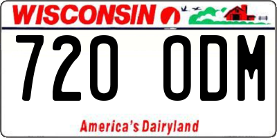 WI license plate 720ODM