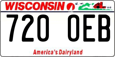 WI license plate 720OEB