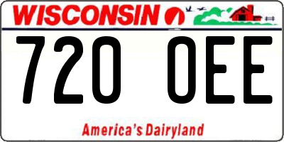 WI license plate 720OEE