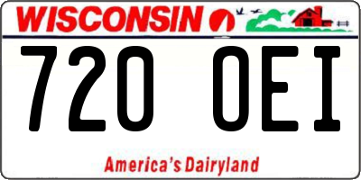 WI license plate 720OEI
