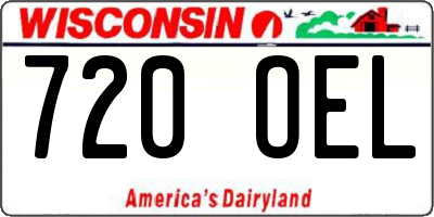 WI license plate 720OEL