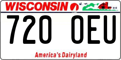 WI license plate 720OEU