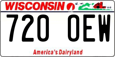 WI license plate 720OEW
