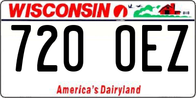 WI license plate 720OEZ