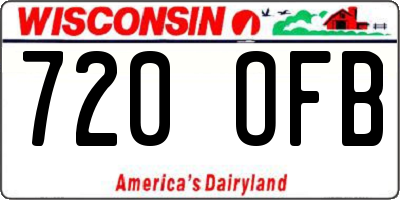 WI license plate 720OFB