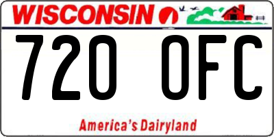 WI license plate 720OFC