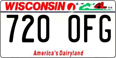 WI license plate 720OFG