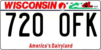 WI license plate 720OFK