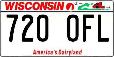 WI license plate 720OFL
