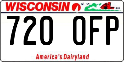 WI license plate 720OFP