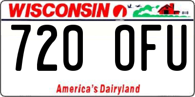 WI license plate 720OFU