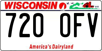 WI license plate 720OFV