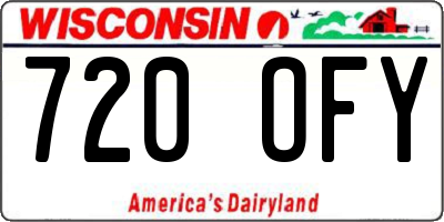 WI license plate 720OFY