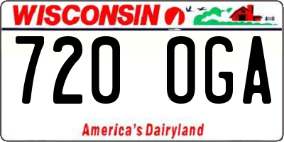 WI license plate 720OGA