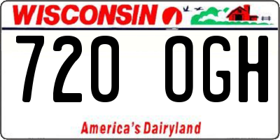 WI license plate 720OGH