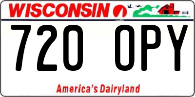 WI license plate 720OPY