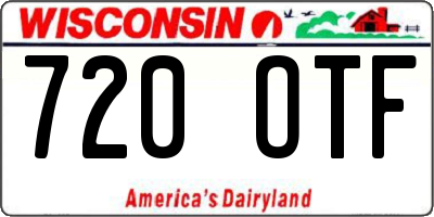 WI license plate 720OTF