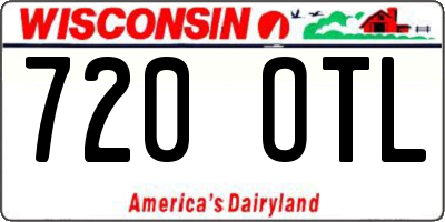 WI license plate 720OTL