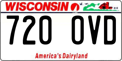 WI license plate 720OVD
