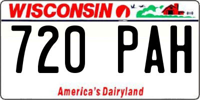 WI license plate 720PAH