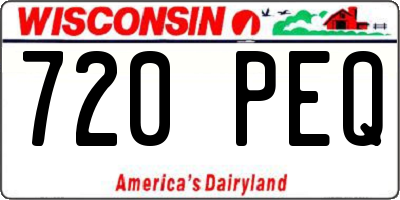 WI license plate 720PEQ