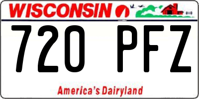 WI license plate 720PFZ