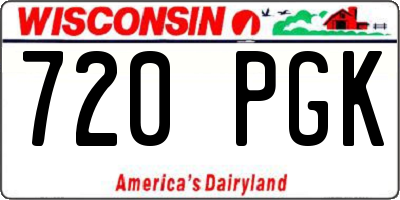 WI license plate 720PGK