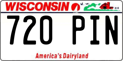 WI license plate 720PIN