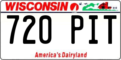 WI license plate 720PIT