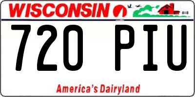 WI license plate 720PIU