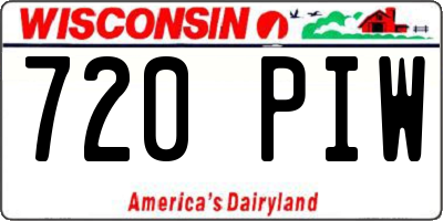 WI license plate 720PIW