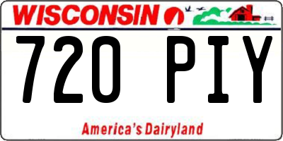 WI license plate 720PIY