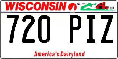 WI license plate 720PIZ