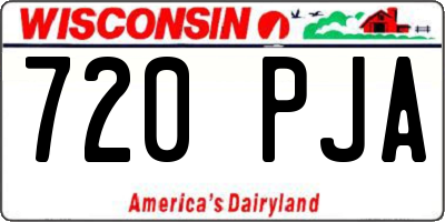 WI license plate 720PJA
