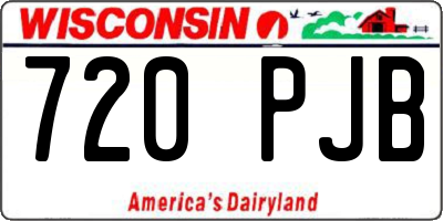 WI license plate 720PJB