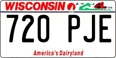 WI license plate 720PJE