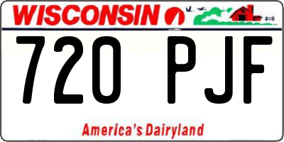 WI license plate 720PJF