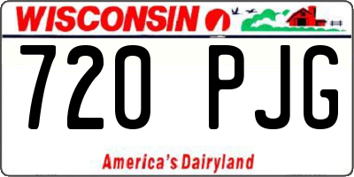 WI license plate 720PJG