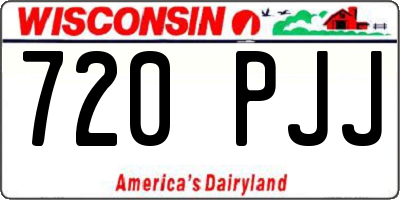 WI license plate 720PJJ