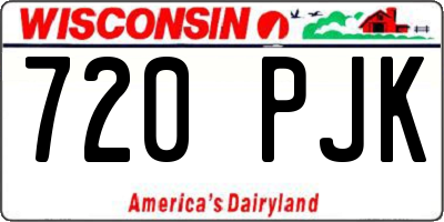 WI license plate 720PJK