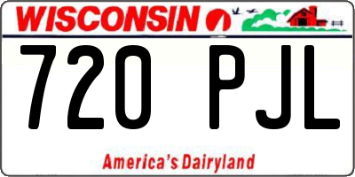 WI license plate 720PJL